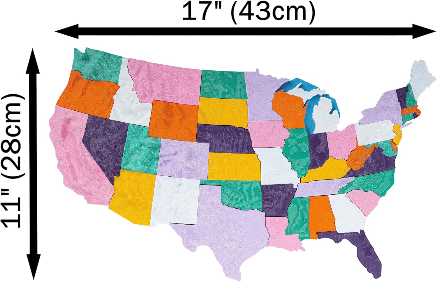 3D United States Magnetic Puzzle