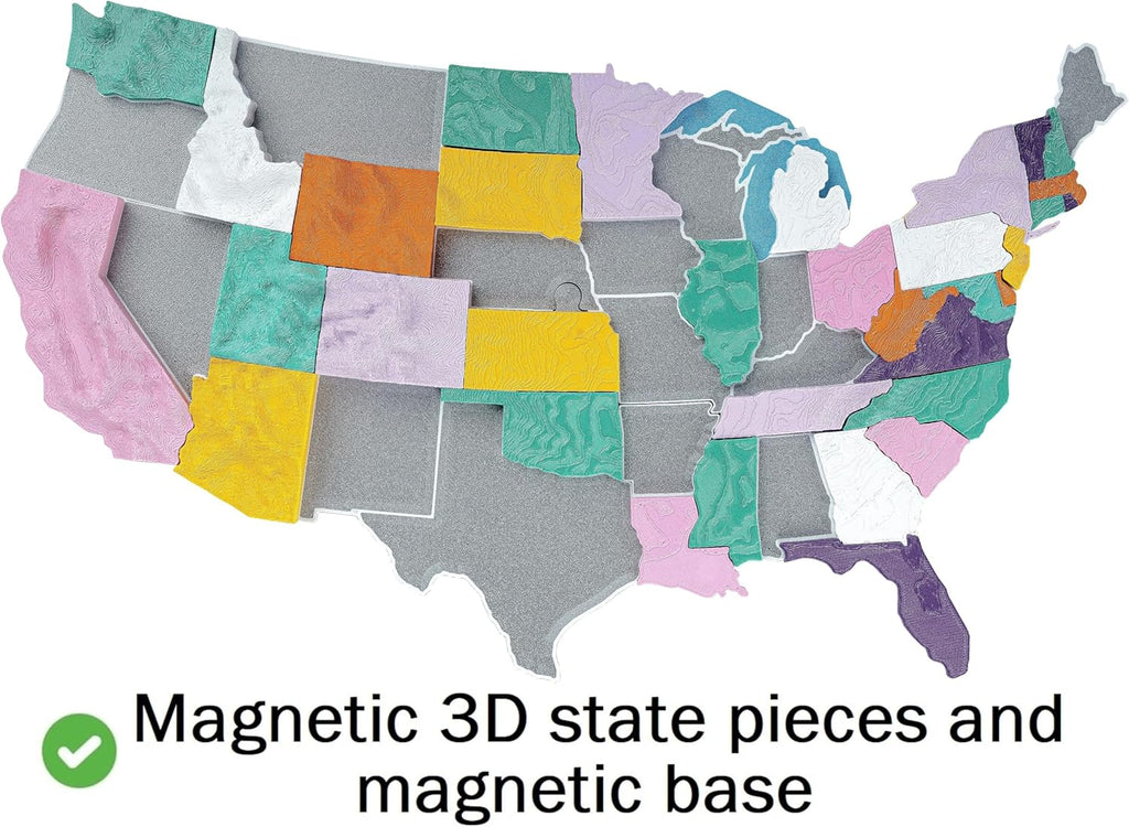 3D United States Magnetic Puzzle