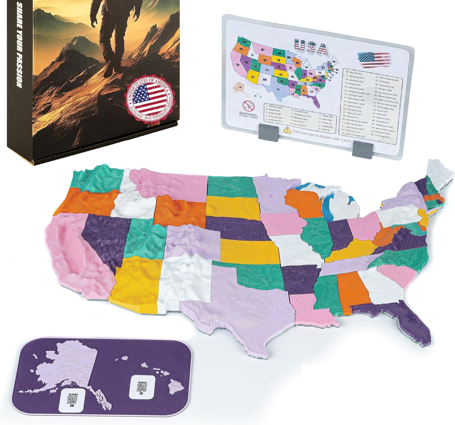 3D United States Magnetic Puzzle